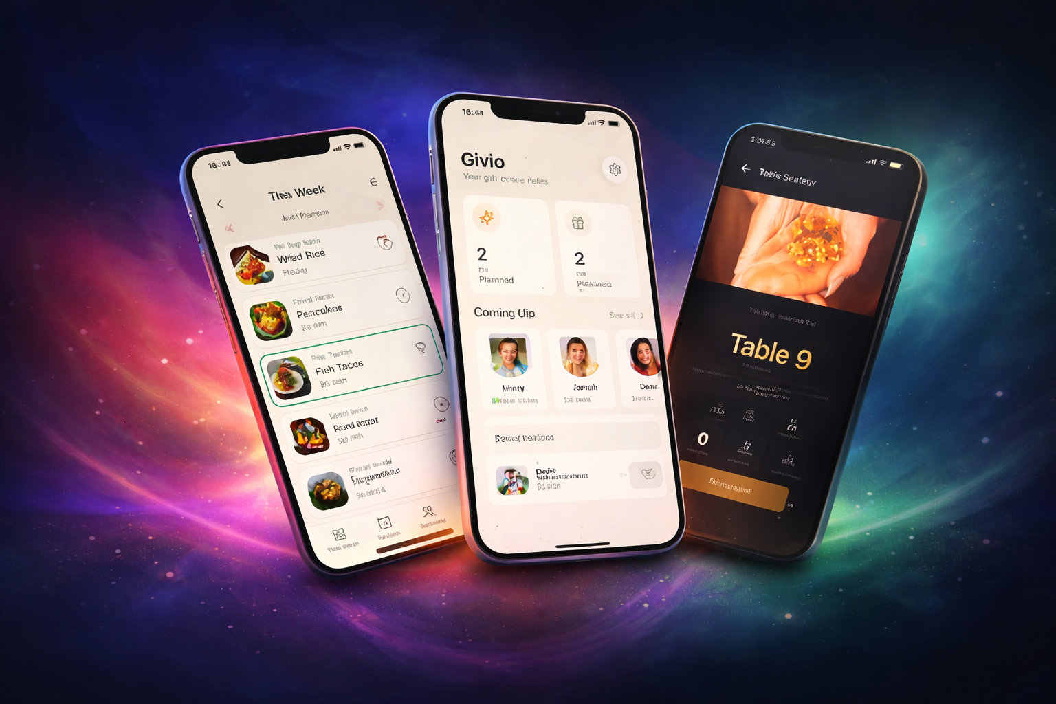 Simple apps for everyday life including seating planner, gift tracker, meal planner and mileage tracker